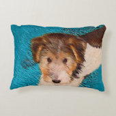 ワイヤーキツネテリア絵画パピーの子犬 – Dog Art アクセントクッション (裏面)