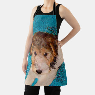 ワイヤーキツネテリア絵画パピーの子犬 – Dog Art エプロン