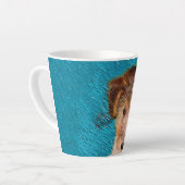 ワイヤーキツネテリア絵画パピーの子犬 – Dog Art カフェラテマグ (左アングル)