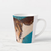 ワイヤーキツネテリア絵画パピーの子犬 – Dog Art カフェラテマグ (右)