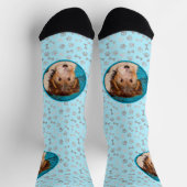 ワイヤーキツネテリア絵画パピーの子犬 – Dog Art ソックス (上部)