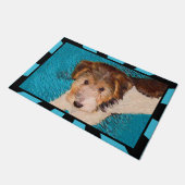 ワイヤーキツネテリア絵画パピーの子犬 – Dog Art ドアマット (アングル)