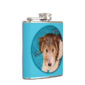 ワイヤーキツネテリア絵画パピーの子犬 – Dog Art フラスク (右)