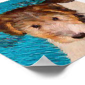 ワイヤーキツネテリア絵画パピーの子犬 – Dog Art ポスター (角)