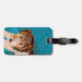 ワイヤーキツネテリア絵画パピーの子犬 – Dog Art ラゲッジタグ (裏面横)