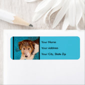 ワイヤーキツネテリア絵画パピーの子犬 – Dog Art ラベル (インサイチュ)