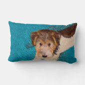 ワイヤーキツネテリア絵画パピーの子犬 – Dog Art ランバークッション (裏面)