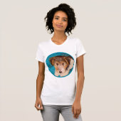ワイヤーキツネテリア絵画パピーの子犬 – Dog Art Tシャツ (正面フル)