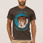 ワイヤーキツネテリア絵画パピーの子犬 – Dog Art Tシャツ (正面)