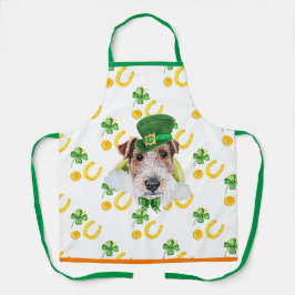 ワイヤーキツネホリデーホームデコールセントパトリックのデイドッグ エプロン
