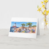 ワイヤーキツネ無限の夏のカードと白い封筒 カード (黄色い花)