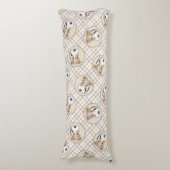 ワイヤーキツネ絵を描テリアの三色WFTペットドッグアート ボディピロー (正面縦)