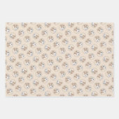 ワイヤーキツネ絵を描テリアの三色WFTペットドッグアート ラッピングペーパーシート (正面)