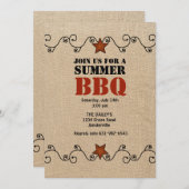 ワイヤードレッドスターBBQ招待状 招待状 (正面/裏面)