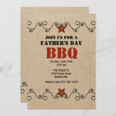 ワイヤード·レッド·スター·ファザーズ·デイBBQ招待状 招待状 (正面/裏面)