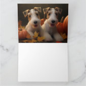 ワイヤーフォックステリアの子犬 オータムデライト パンプキン カード (内部)