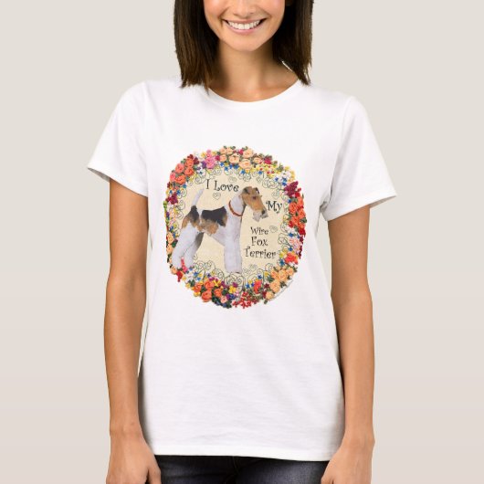 ワイヤーフォックステリアの愛 Tシャツ (正面)