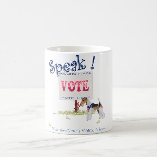 ワイヤーフォックステリアの投票 コーヒーマグカップ (中央)
