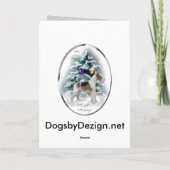 ワイヤーフォックステリア犬のクリスマスのギフト シーズンカード (裏面)