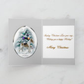 ワイヤーフォックステリア犬のクリスマスのギフト シーズンカード (内部)