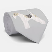 ワイヤーフォックステリア犬のシルエット ネクタイ (ロール)