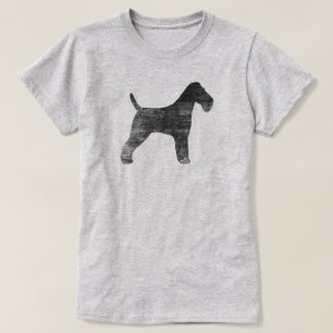 ワイヤーフォックステリア犬のシルエット Tシャツ