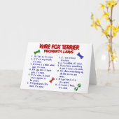 ワイヤーフォックステリア犬の特性の法律2 カード (黄色い花)