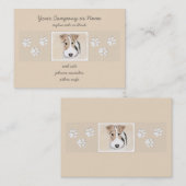 ワイヤーフォックステリア犬の絵画-かわいい元の犬の芸術 名刺 (正面/裏面)