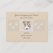 ワイヤーフォックステリア犬の絵画-かわいい元の犬の芸術 名刺 (正面)