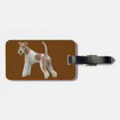 ワイヤーフォックステリア犬の荷物のラベル ラゲッジタグ (裏面横)