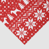 ワイヤーフォックステリア犬はクリスマスパターンのシルエットを描きます 薄葉紙 (詳細)