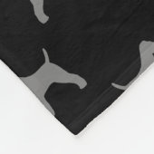 ワイヤーフォックステリア犬はパターンのシルエットを描きます フリースブランケット (角)