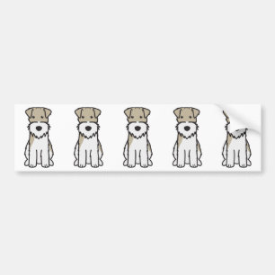 ワイヤーフォックステリア犬犬の漫画 バンパーステッカー