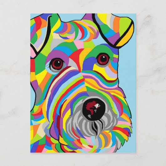 ワイヤーフォックステリア犬 ポストカード (正面)