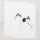 ワイヤーフォックステリア犬 便箋 (正面/裏面)