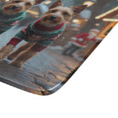 ワイヤーフォックステリア 犬 クリスマス スノー ホリデー カッティングボード (角)