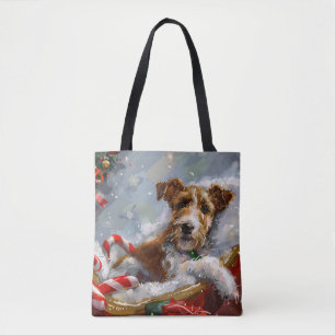 ワイヤーフォックステリア 犬 クリスマス  トートバッグ