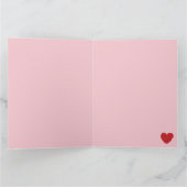 ワイヤーフォックステリア 犬 ハート メガネ ピンク 赤 カード (内部)