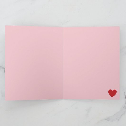 ワイヤーフォックステリア 犬 ハート メガネ ピンク 赤 カード (内部)