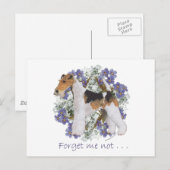 ワイヤーフォックステリア Forget-Me-Not ポストカード (正面/裏面)