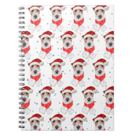 ワイヤーフォックステリエル犬のクリスマス星 ノートブック