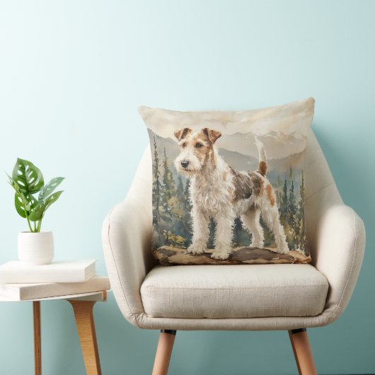 ワイヤーフォックステリー クッション (椅子)