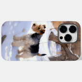 ワイヤーフォックステリー 雪が降るよ クリスマス Case-Mate iPhoneケース (裏面 (横))