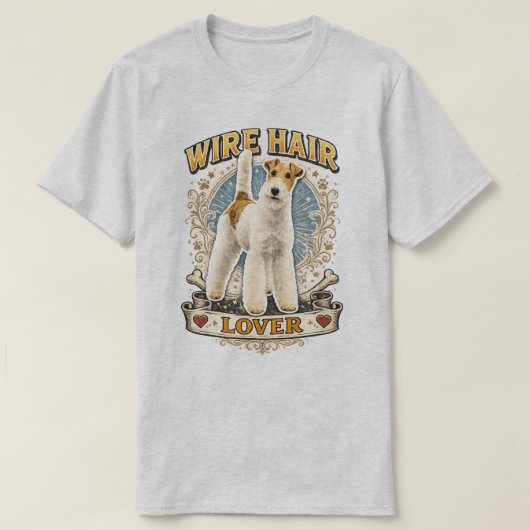 ワイヤーフォックステリー Tシャツ (デザイン正面)