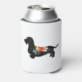ワイヤーフォールドダックスシャンドボヘミアンフローラシルエット 缶クーラー (缶裏面)