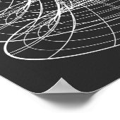 ワイヤーフレーム渦巻き星座 ポスター (角)