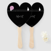 ワイヤーブラックおもしろいに乗ったかわいいバブルガムの鳥|過去記事 ハンドファン (正面&裏面)