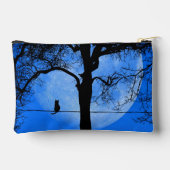 ワイヤーブルームーンに乗った猫 アクセサリーポーチ (裏面)