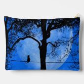 ワイヤーブルームーンに乗った猫 アクセサリーポーチ (裏面)