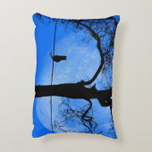 ワイヤーブルームーンに乗った猫 アクセントクッション (裏面(縦))